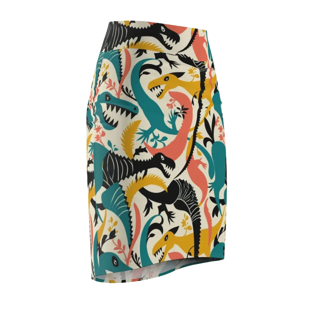 Tealfang Garden on Pencil Skirt — Front Side