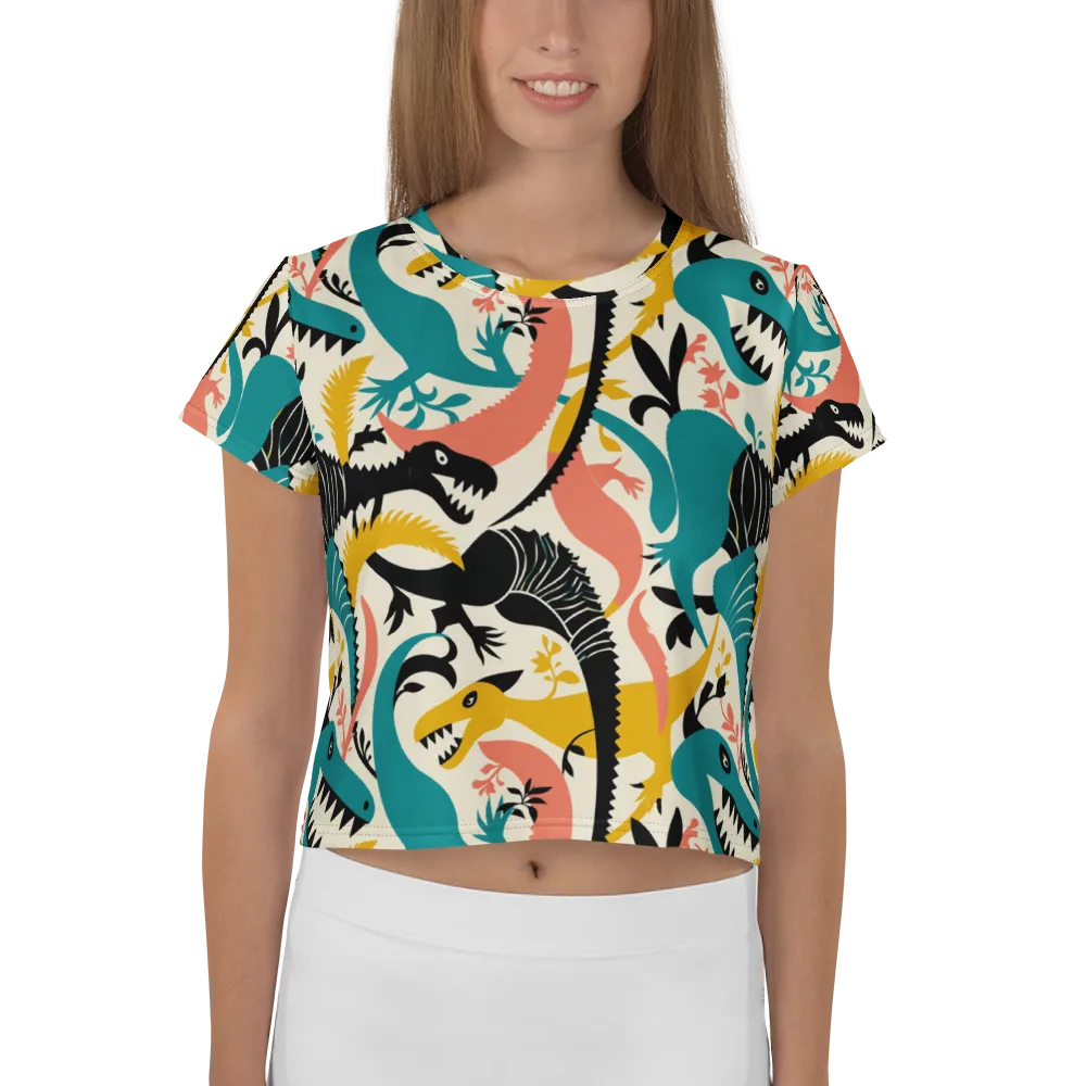 Tealfang Garden on Crop Tee — Front