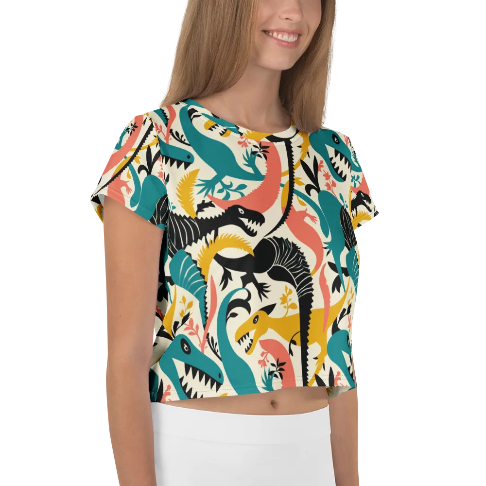 Tealfang Garden on Crop Tee — Right