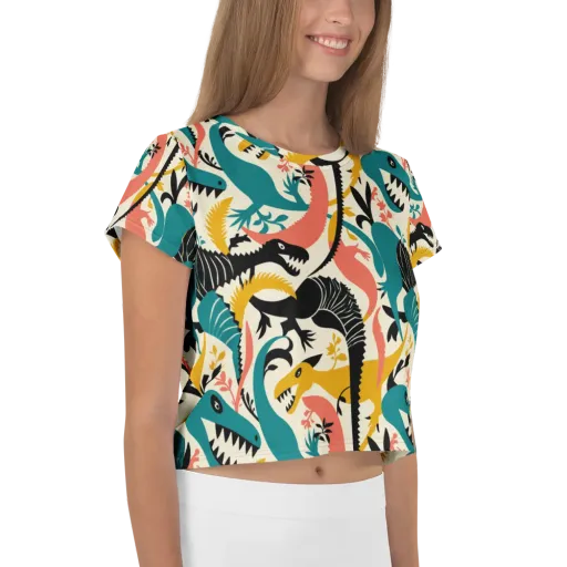 Tealfang Garden on a Crop Tee