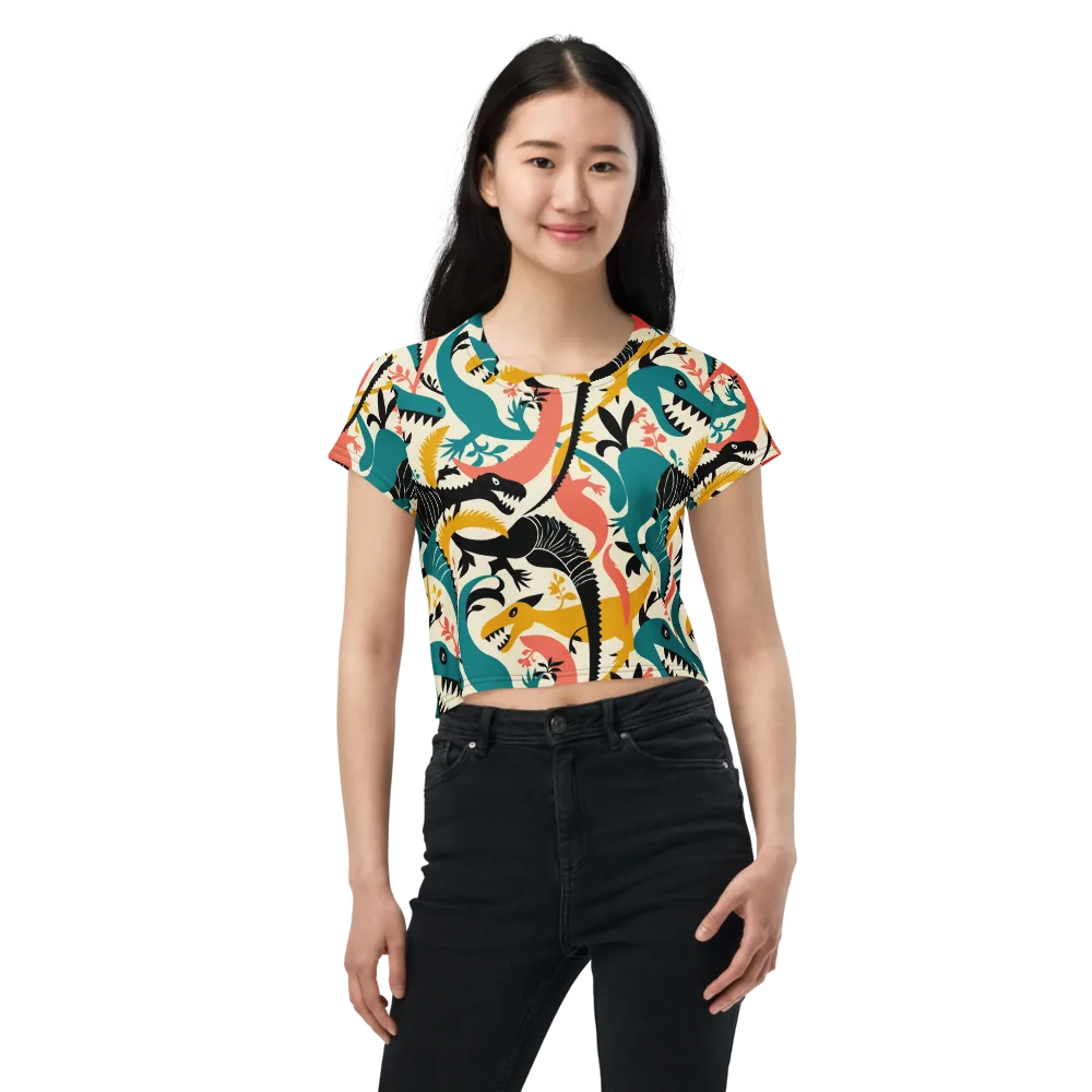 Tealfang Garden on Crop Tee — Front