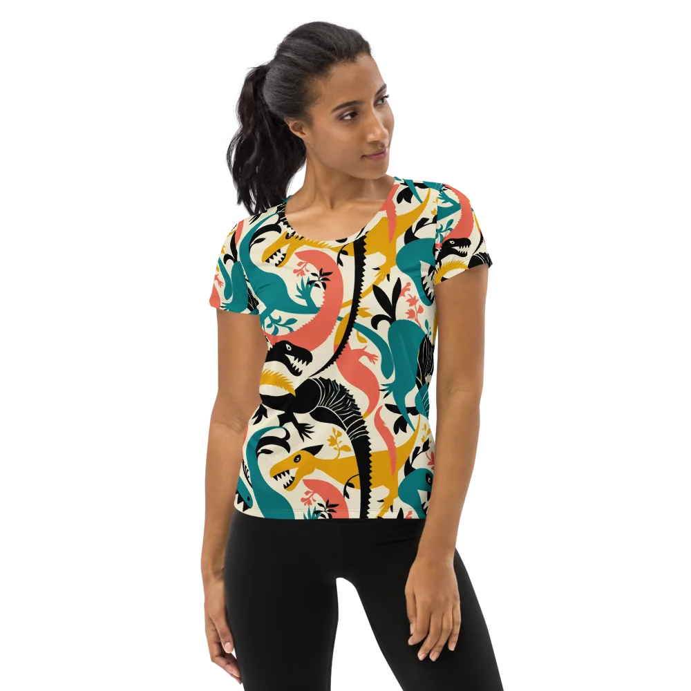 Tealfang Garden on Women's Athletic T-Shirt — Front