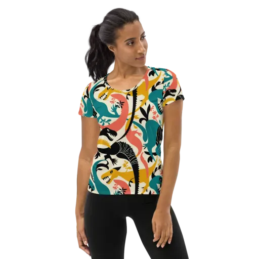 Tealfang Garden on a Women's Athletic T-Shirt
