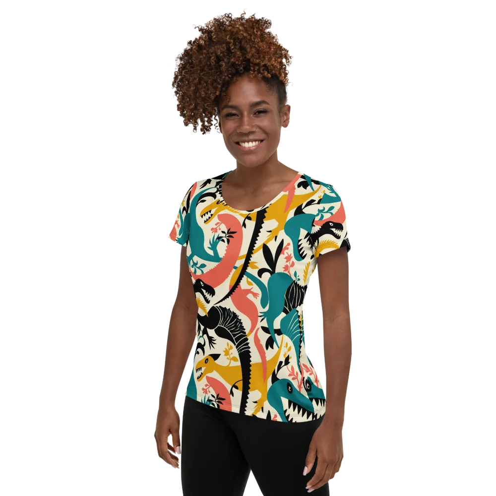 Tealfang Garden on Women's Athletic T-Shirt — Left