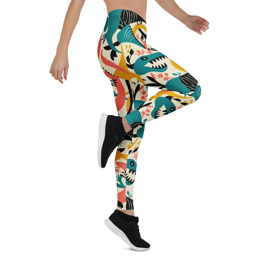 Tealfang Garden on Leggings — Right