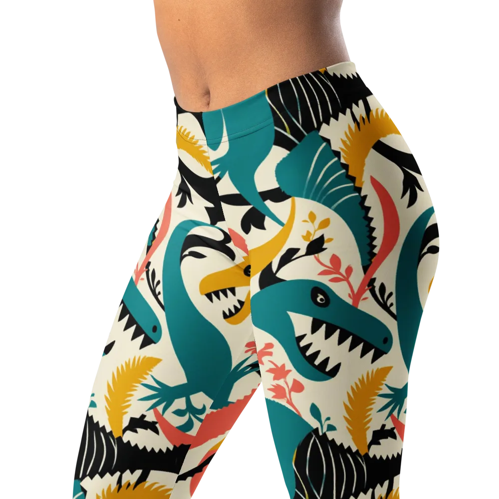 Tealfang Garden on Leggings — Left Front