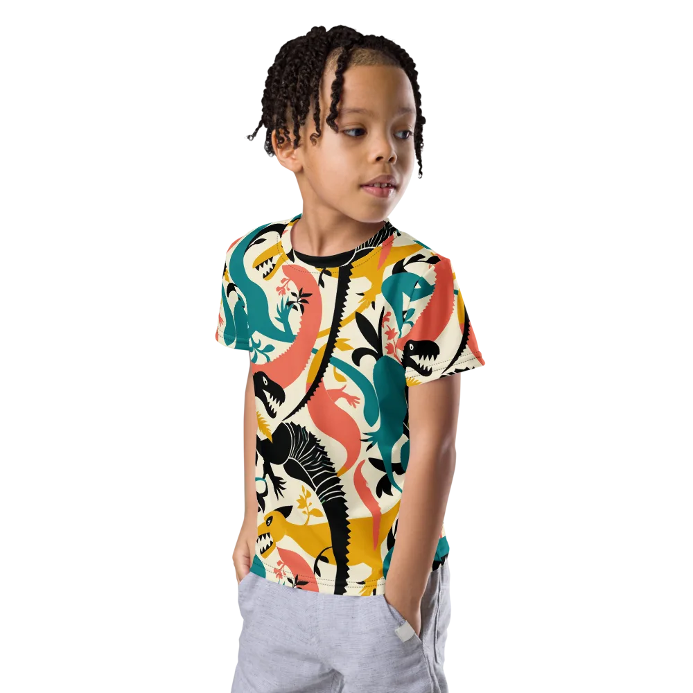 Tealfang Garden on Kids Crew Neck T-Shirt — Left Front