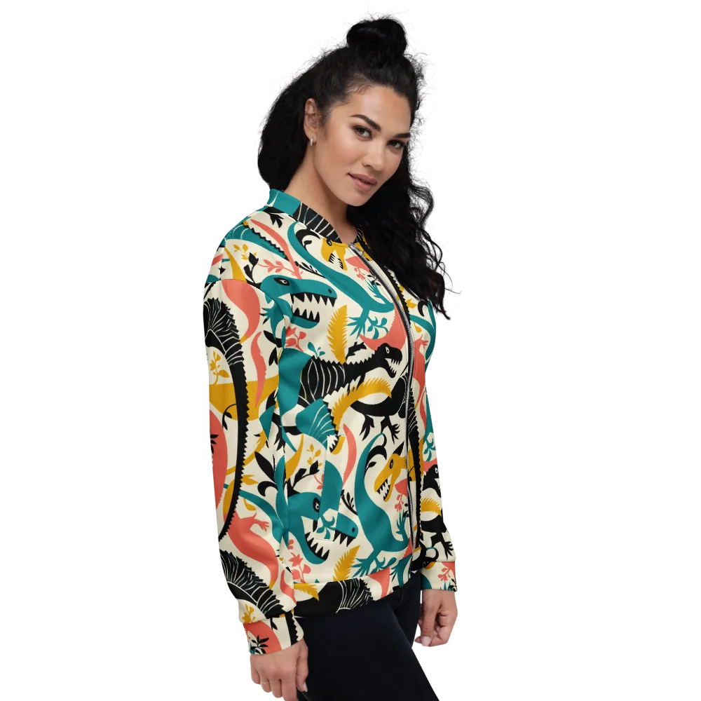 Tealfang Garden on Bomber Jacket — Right