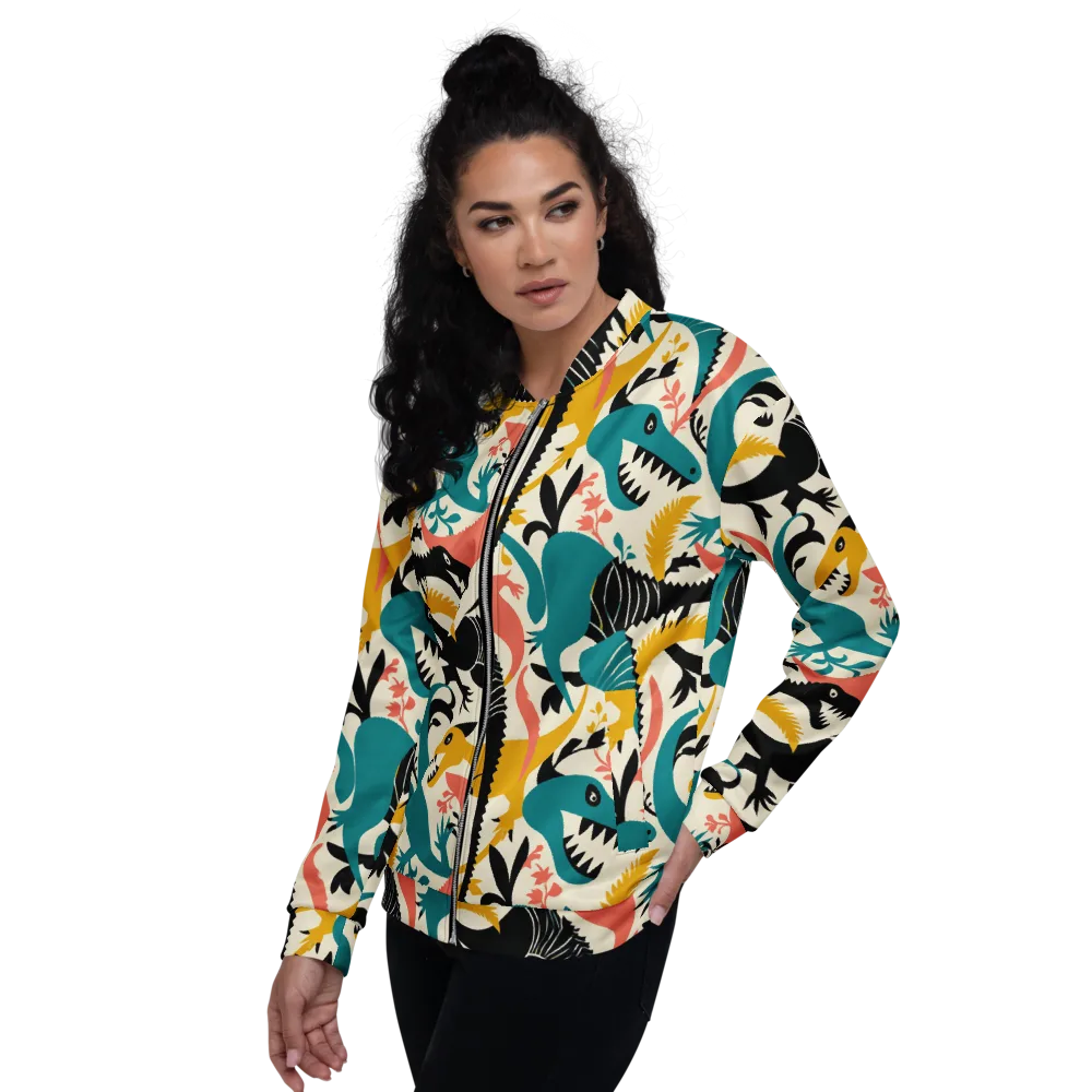 Tealfang Garden on Bomber Jacket — Left
