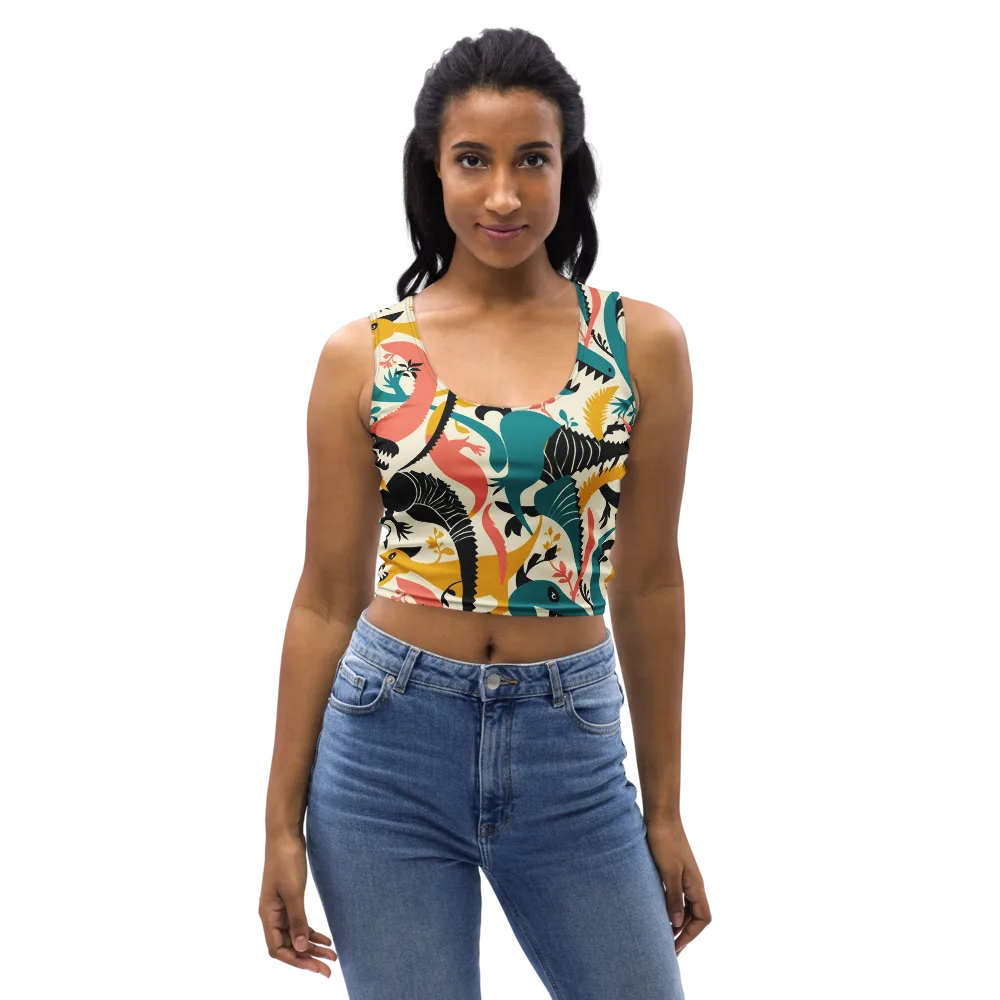 Tealfang Garden on Crop Top — Front