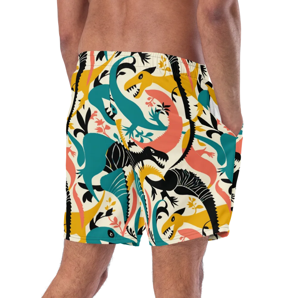 Tealfang Garden on Swim Trunks — Right Back