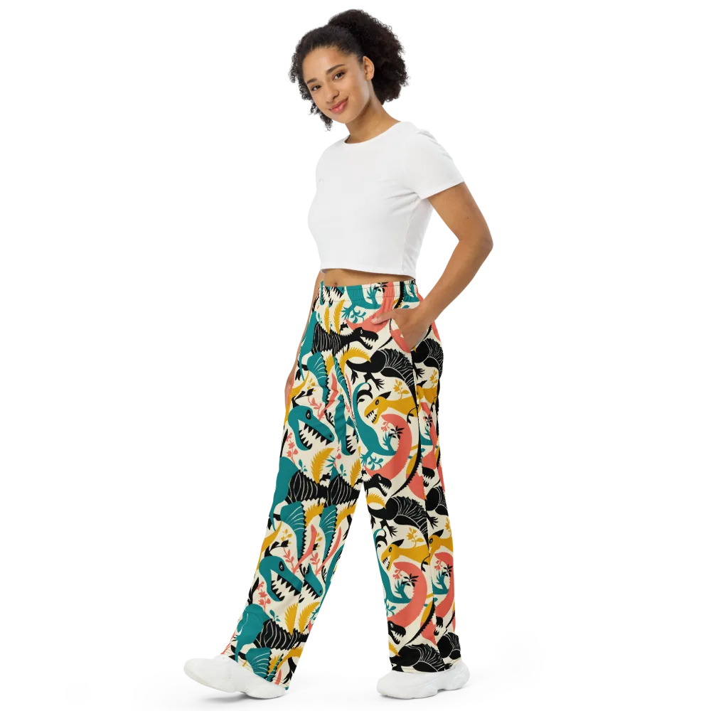 Tealfang Garden on Wide-Leg Pants — Left Front