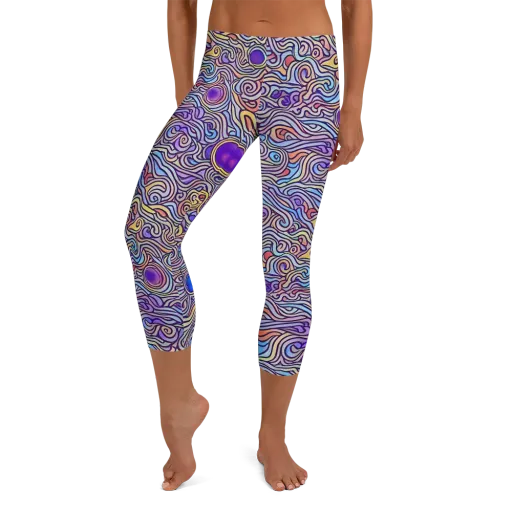 Chromatic Whirlpool on a Capri Leggings
