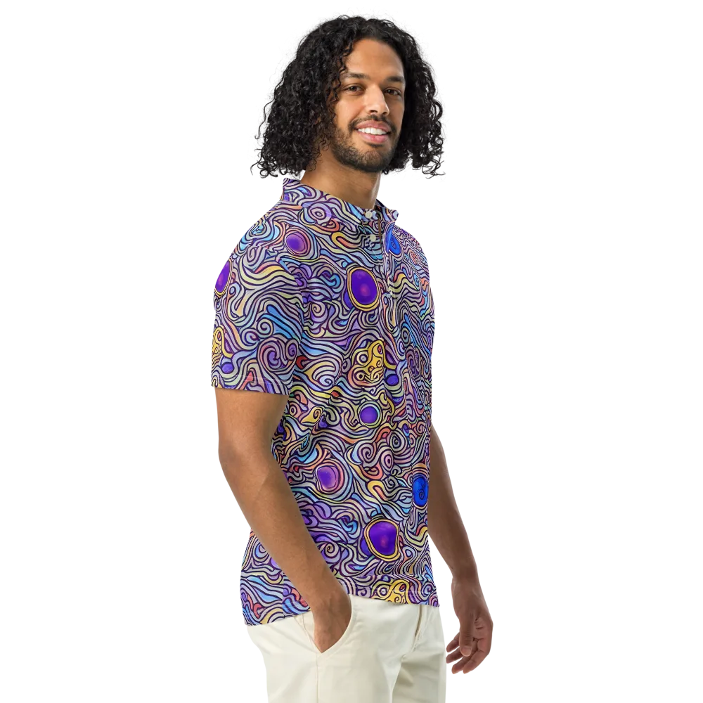 Chromatic Whirlpool on Men's Slim Fit Polo Shirt — Right Front