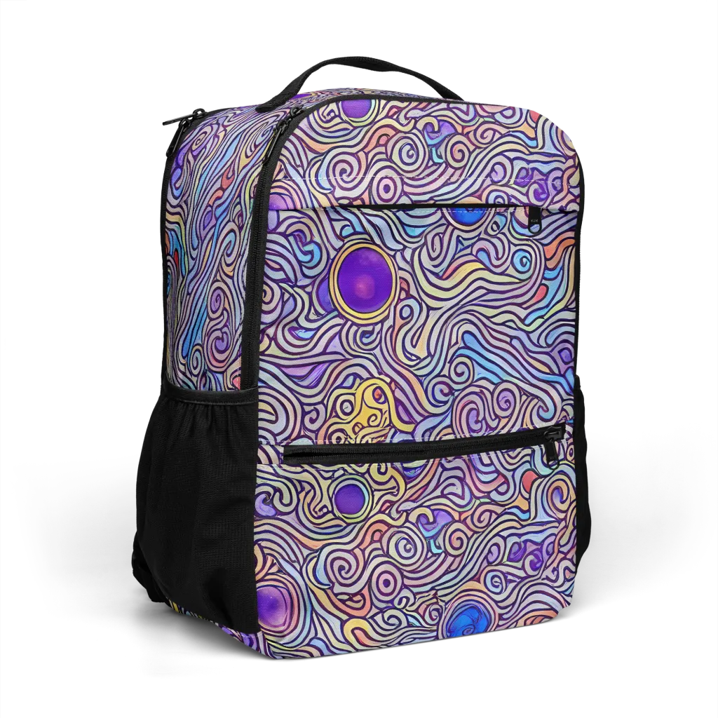 Chromatic Whirlpool on Utility Backpack — Right Front
