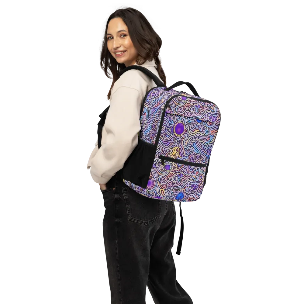 Chromatic Whirlpool on Utility Backpack — Back