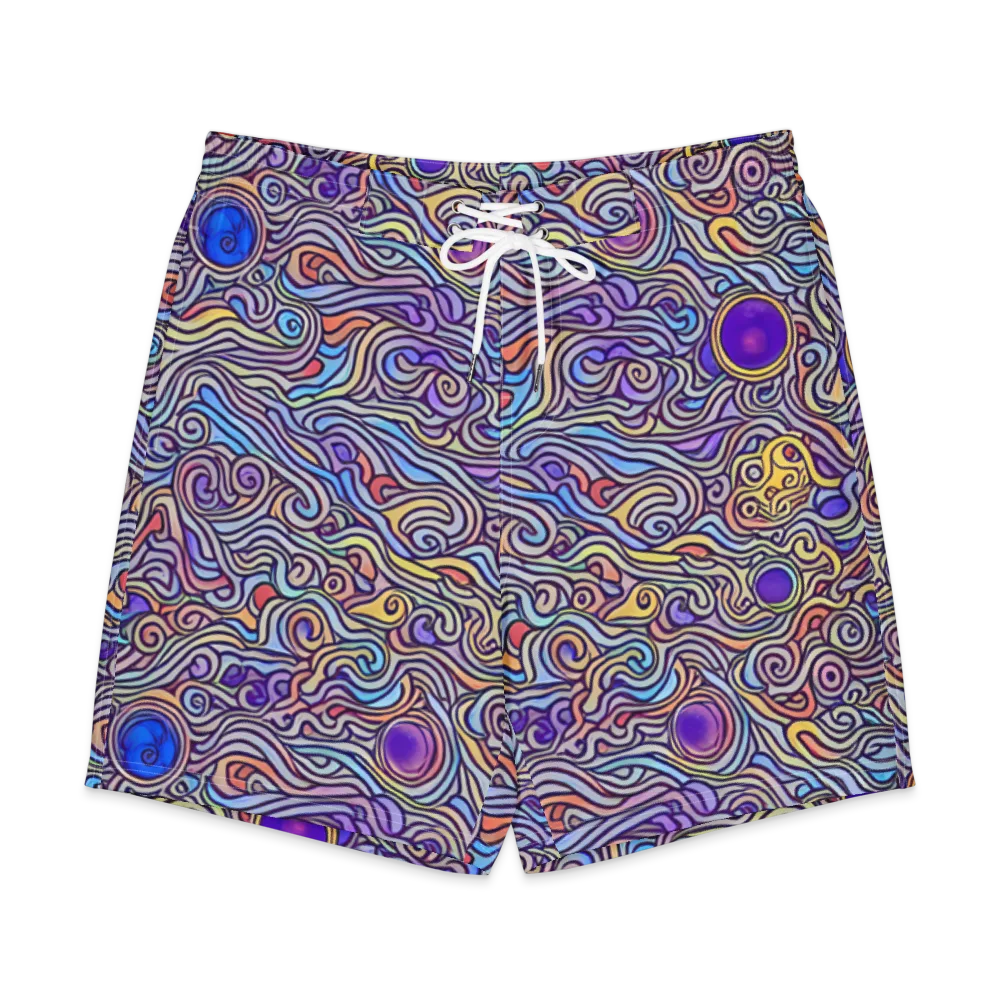 Chromatic Whirlpool on Men's Board Shorts — Front