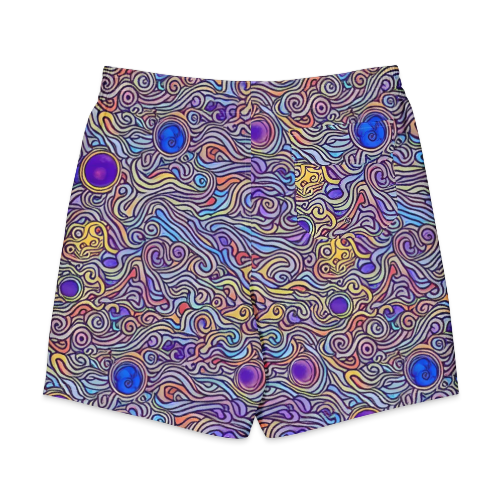 Chromatic Whirlpool on Men's Board Shorts — Back