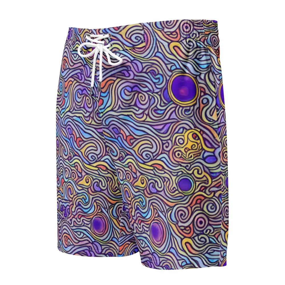 Chromatic Whirlpool on Men's Board Shorts — Front