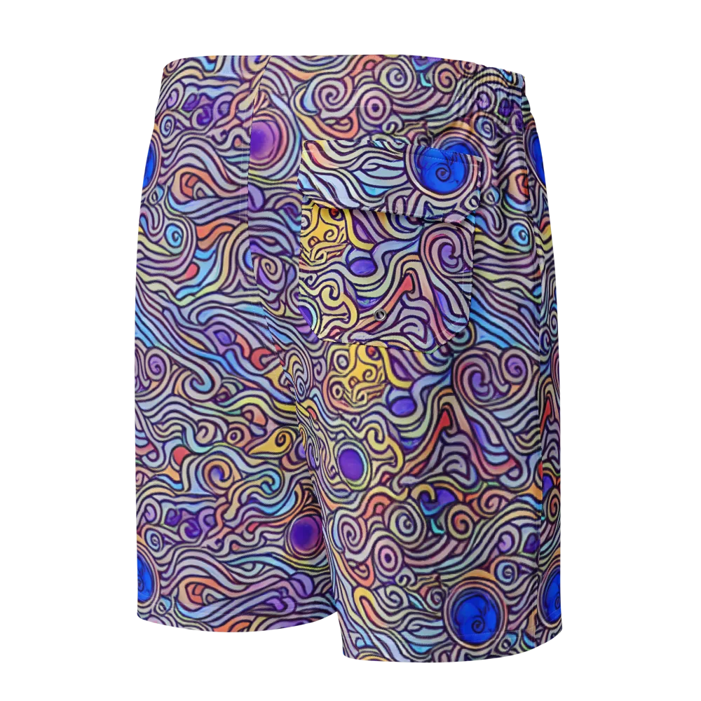 Chromatic Whirlpool on Men's Board Shorts — Back