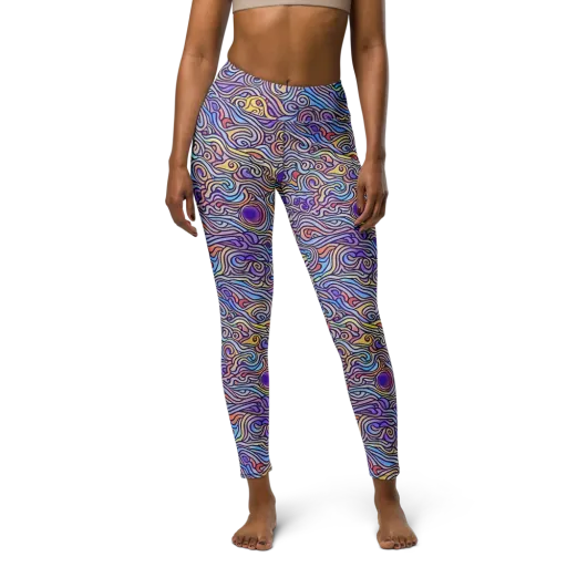 Chromatic Whirlpool on a Yoga Leggings