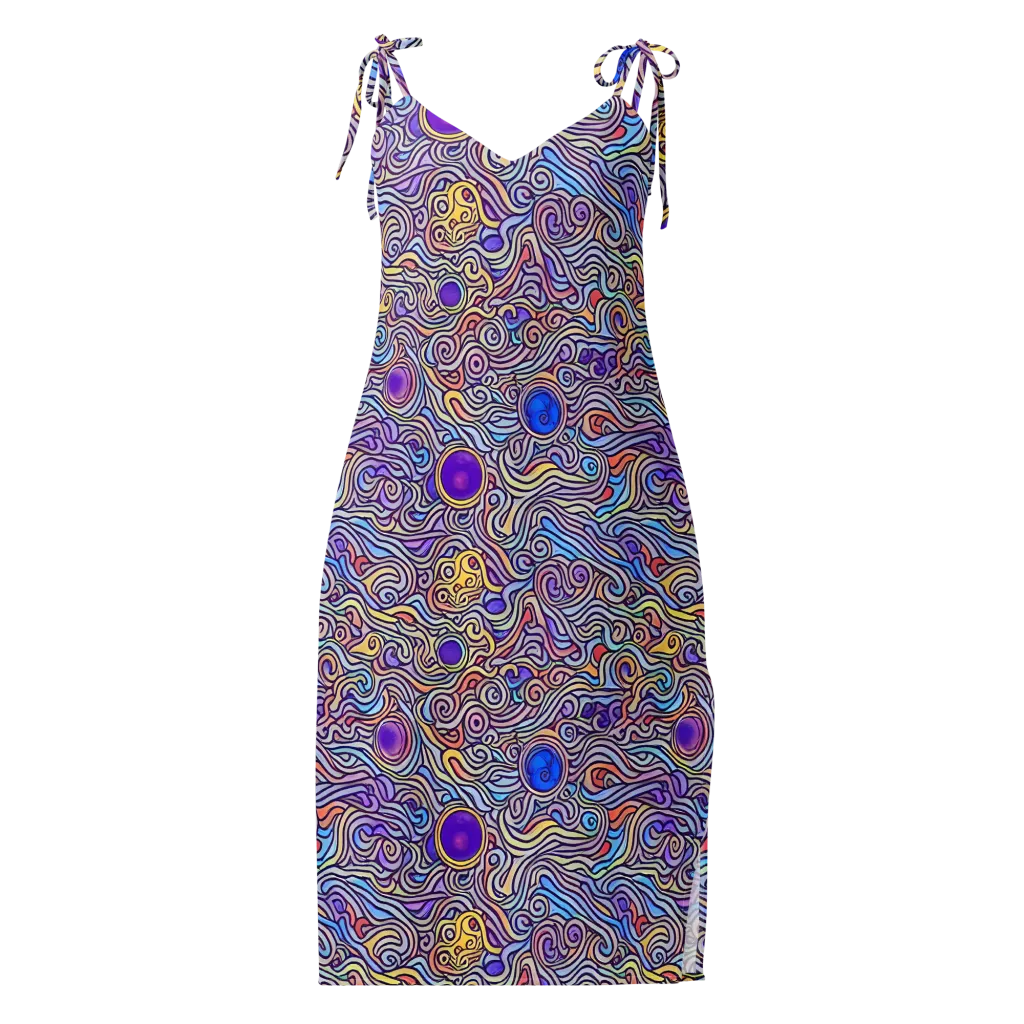 Chromatic Whirlpool on Slip Dress — Front