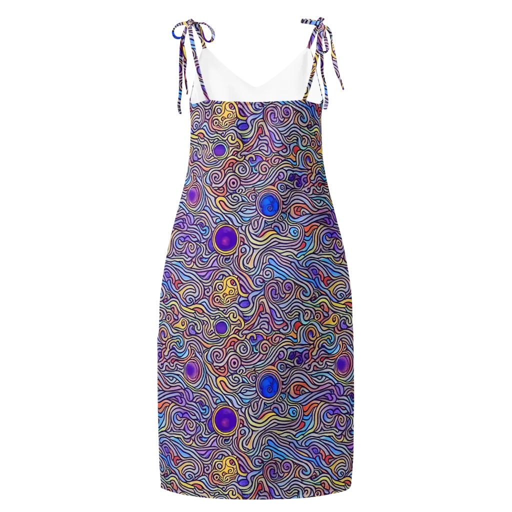 Chromatic Whirlpool on Slip Dress — Back
