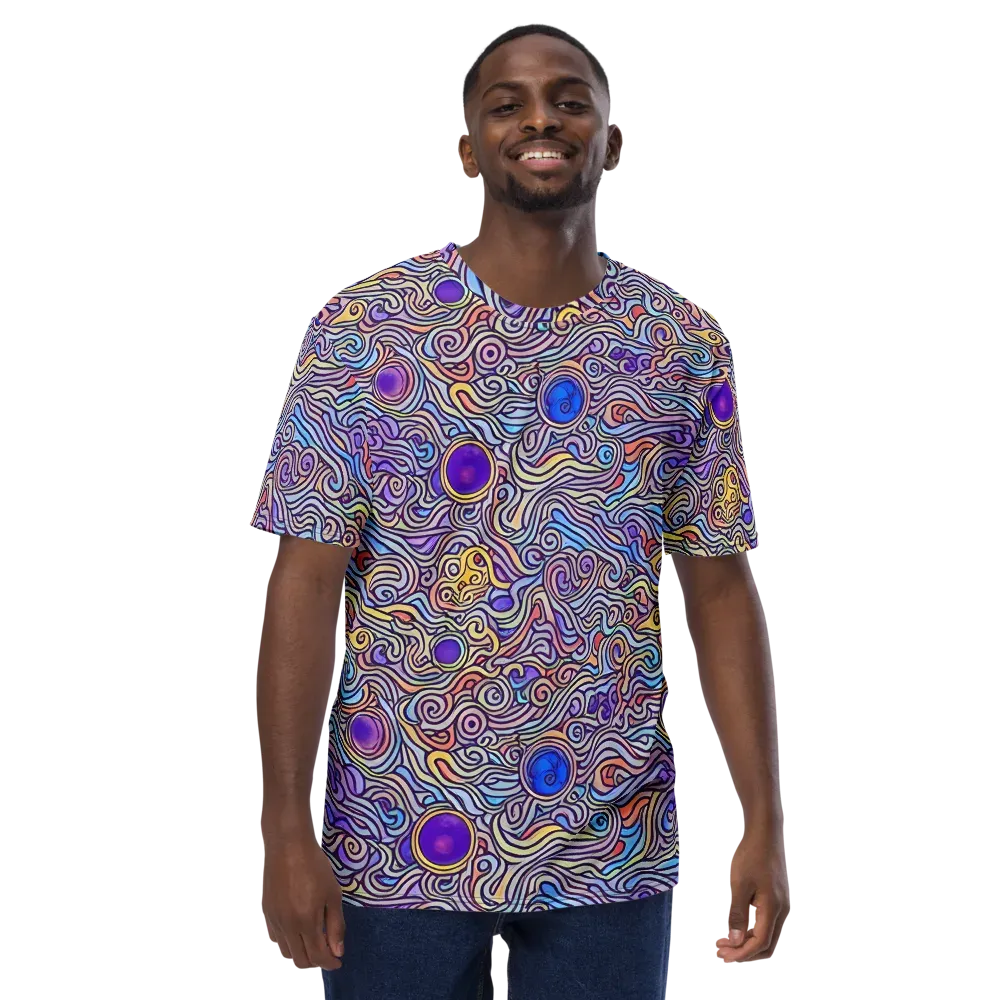 Chromatic Whirlpool on Men's Crew Neck T-Shirt — Front