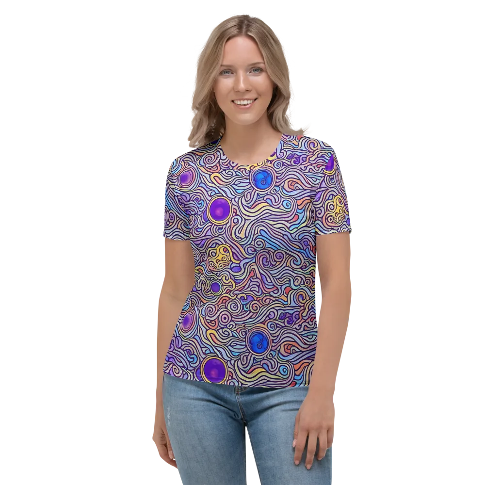 Chromatic Whirlpool on Women's Crew Neck T-Shirt — Front