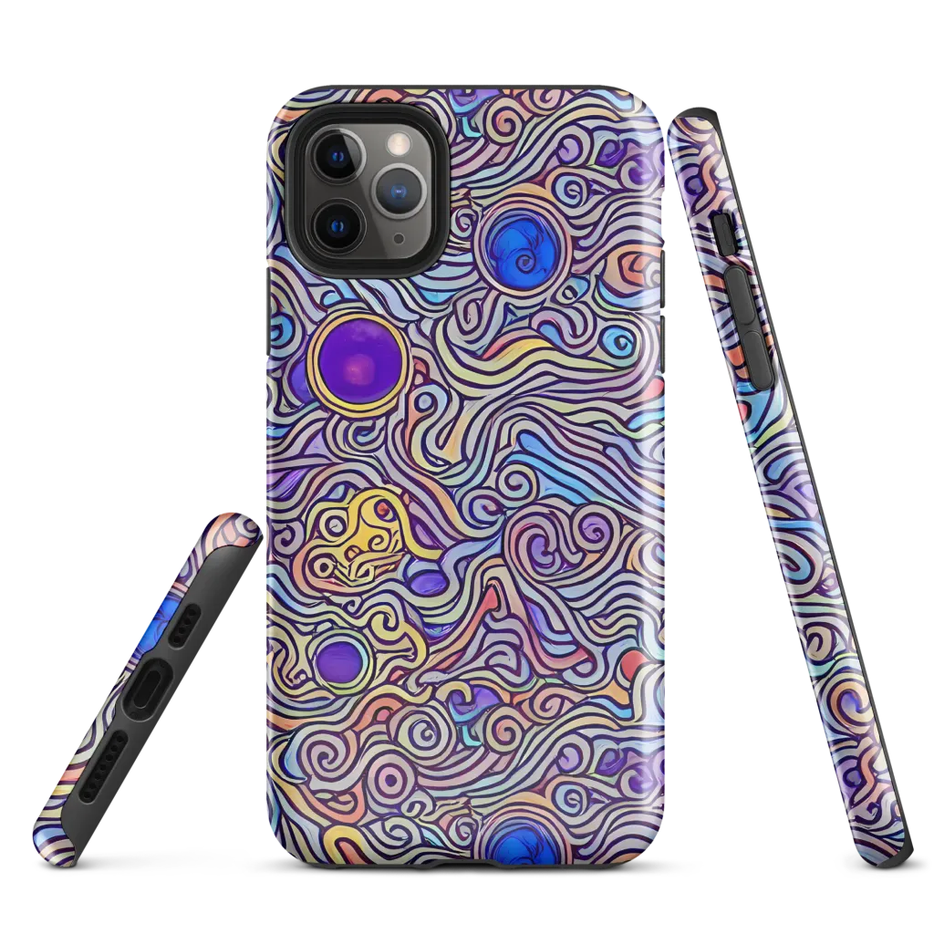 Chromatic Whirlpool on Tough Case for iPhone® — Front