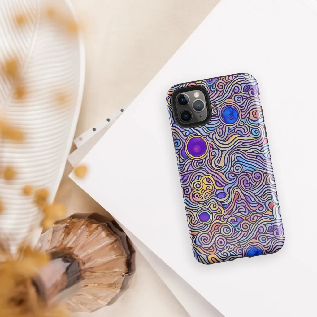 Chromatic Whirlpool on Tough Case for iPhone® — Front