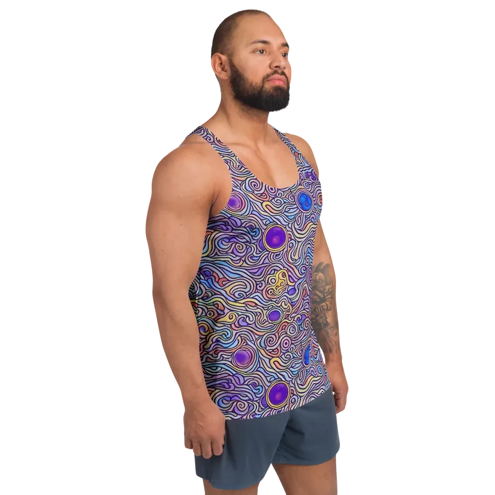 Chromatic Whirlpool on Men's Tank Top — Right Front