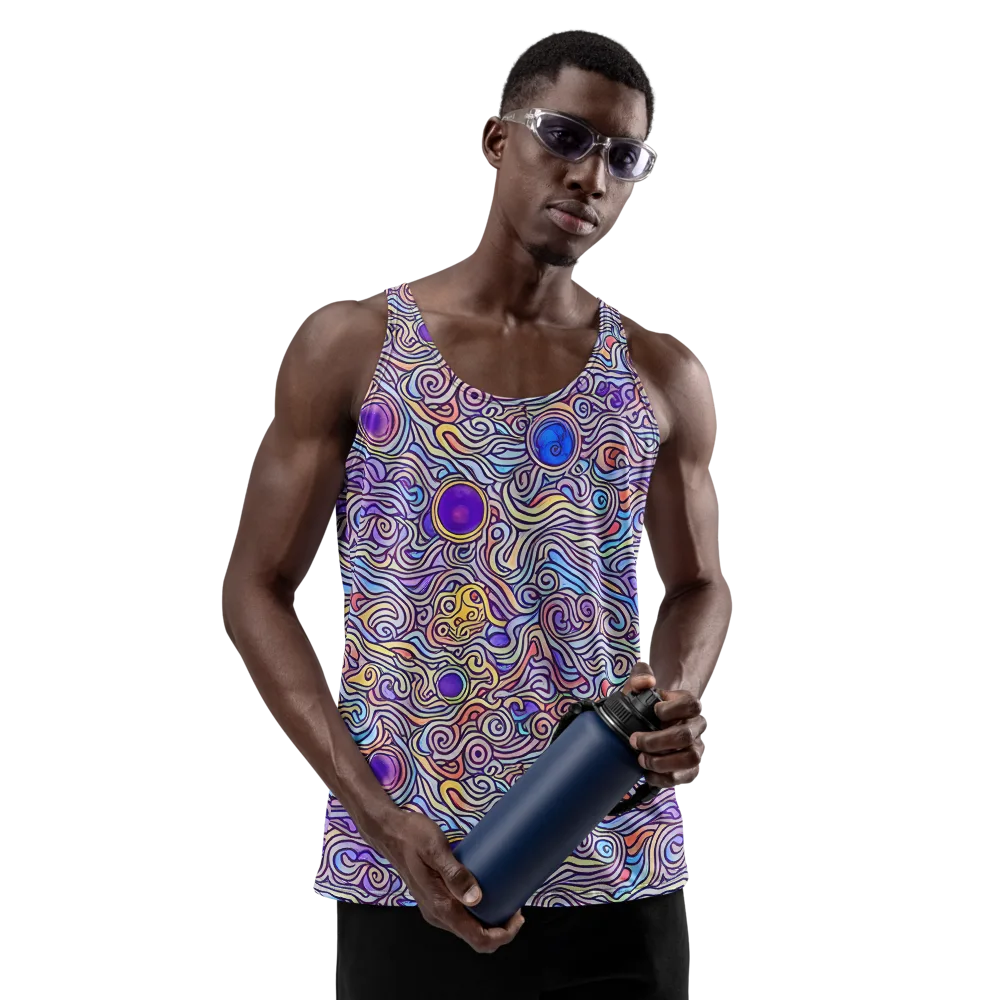 Chromatic Whirlpool on Men's Tank Top — Front