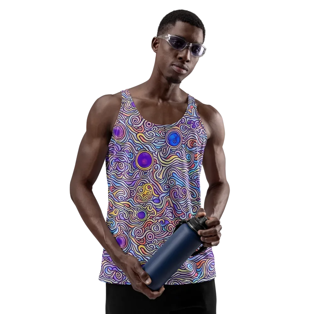 Chromatic Whirlpool on Men's Tank Top — Front