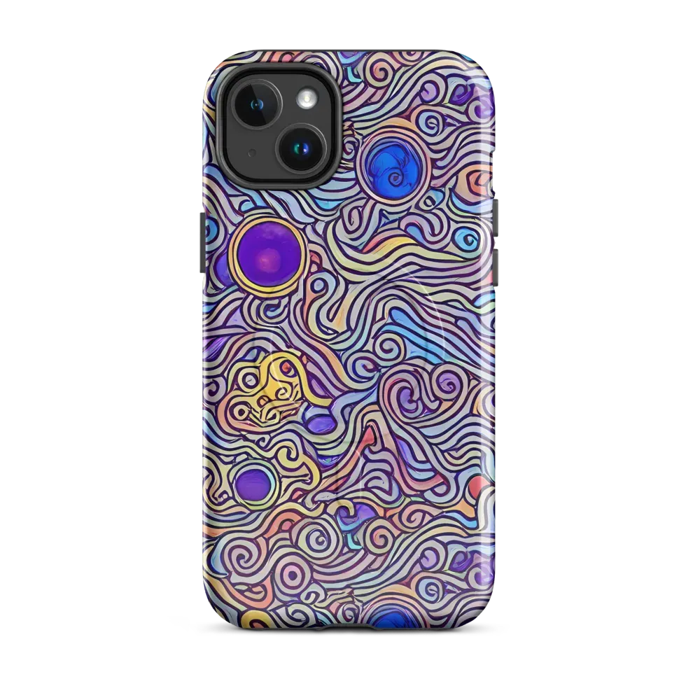 Chromatic Whirlpool on MagSafe Tough Case for iPhone® — Front