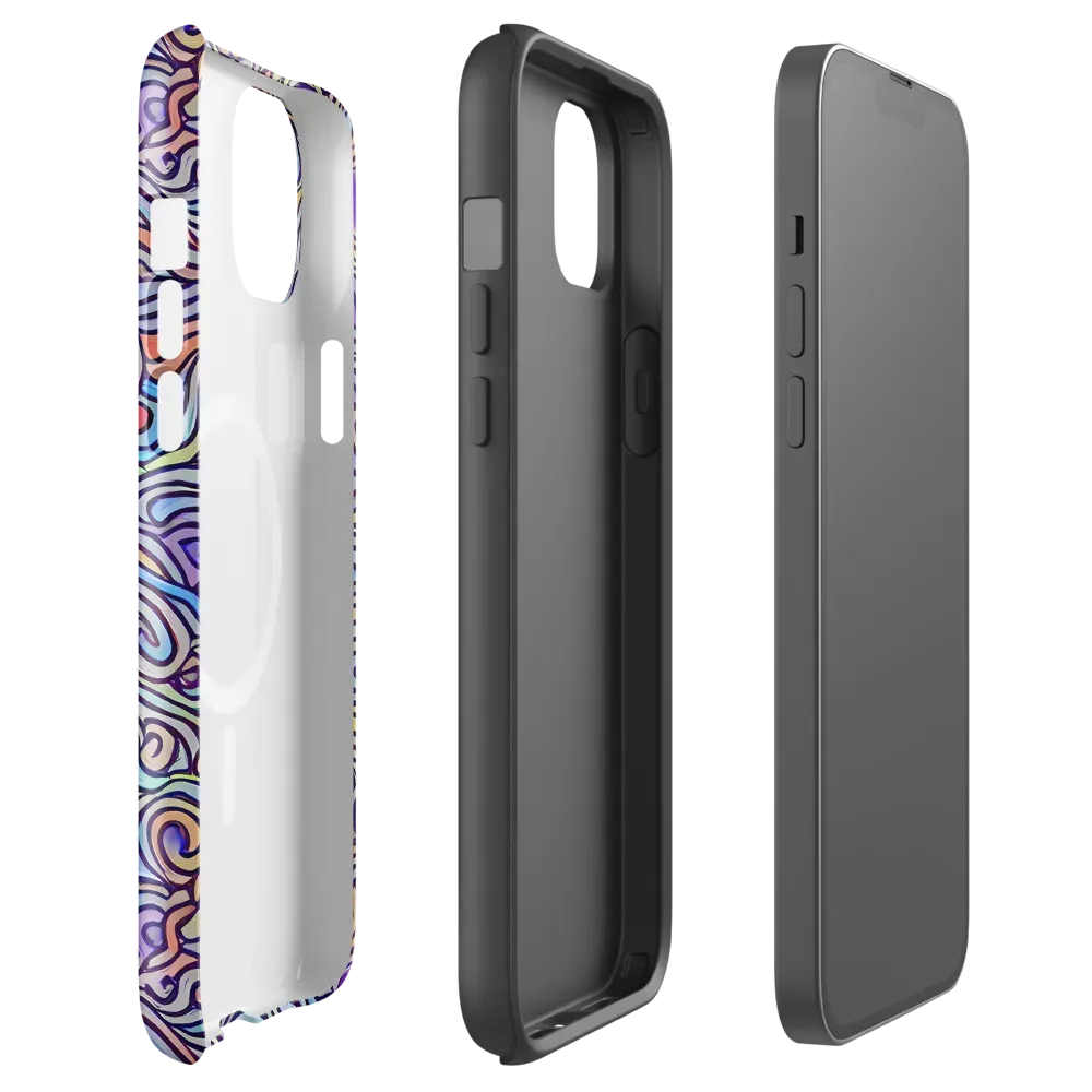 Chromatic Whirlpool on MagSafe Tough Case for iPhone® — Front
