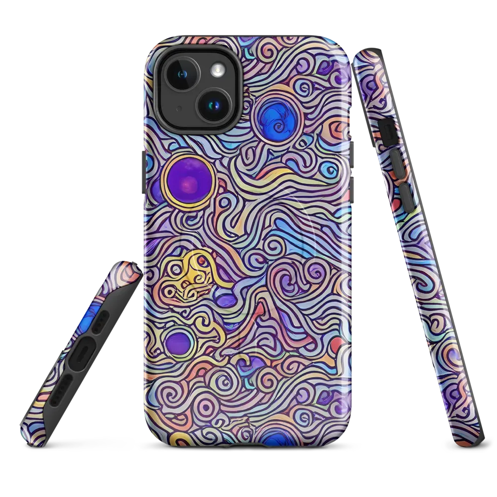 Chromatic Whirlpool on MagSafe Tough Case for iPhone® — Front