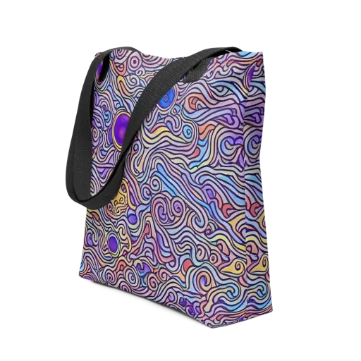 Chromatic Whirlpool on a Tote Bag
