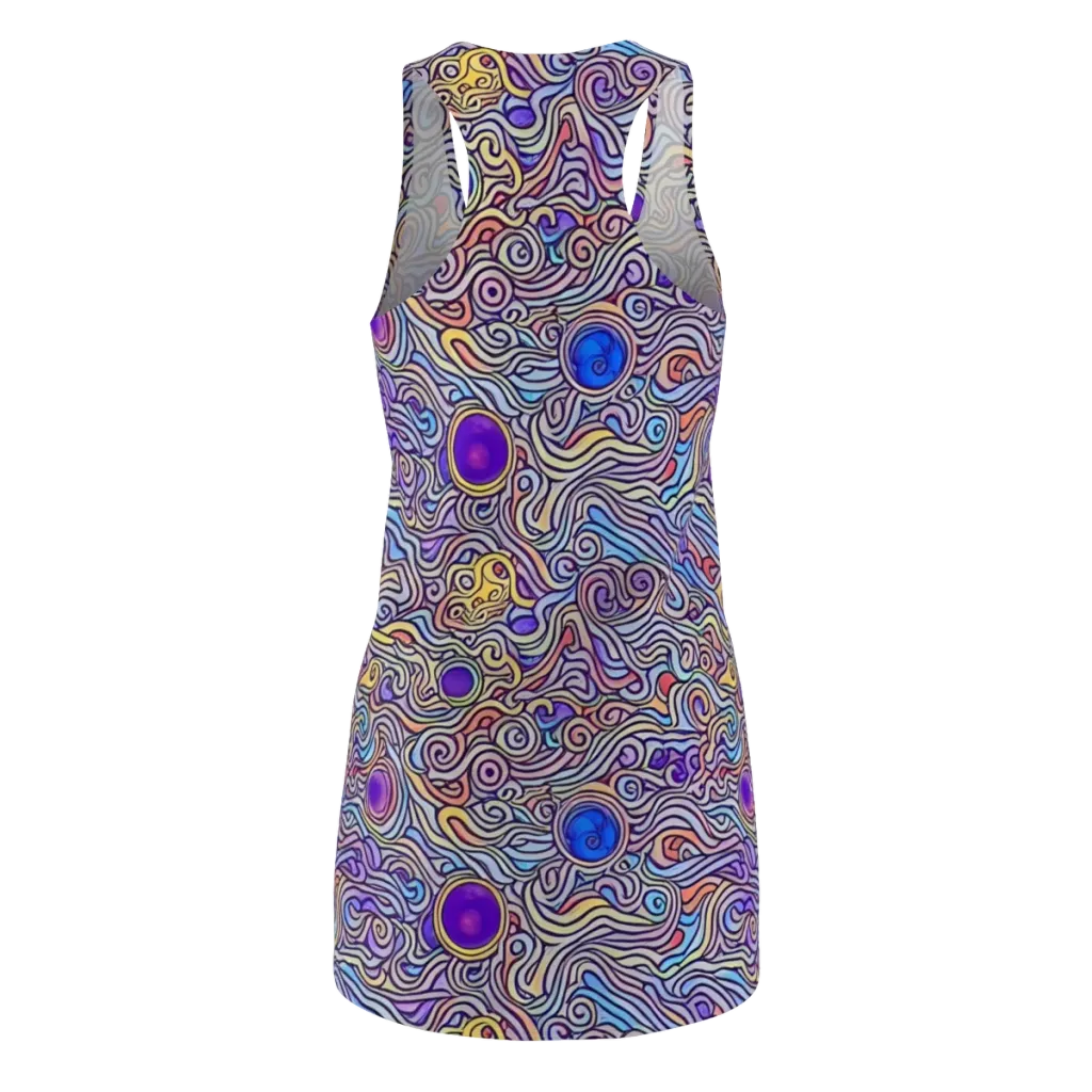 Chromatic Whirlpool on Racerback Dress — Back