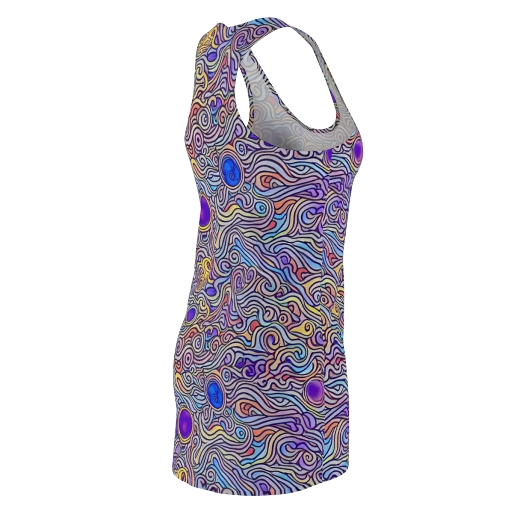 Chromatic Whirlpool on Racerback Dress — Back Side