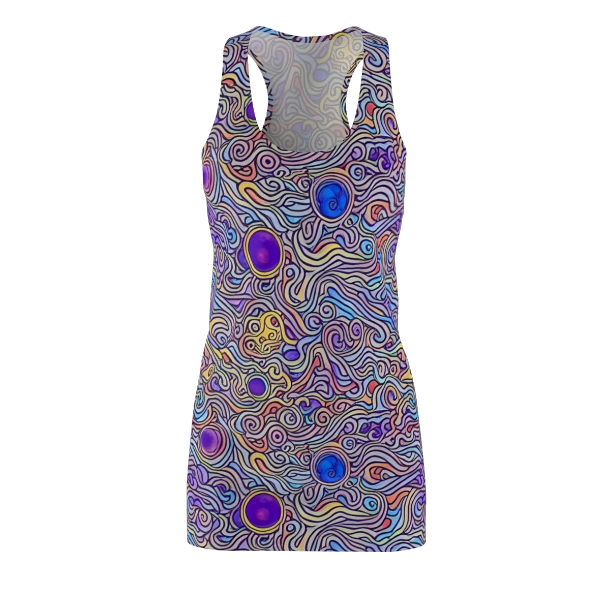 Chromatic Whirlpool on Racerback Dress — Front