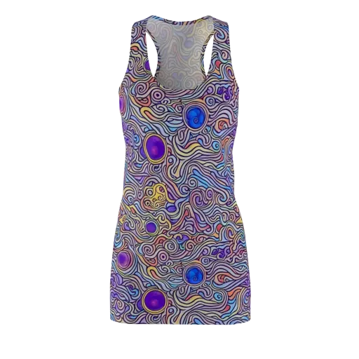 Chromatic Whirlpool on a Racerback Dress