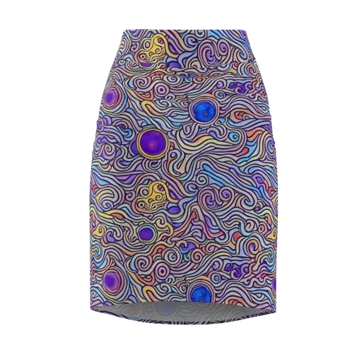 Chromatic Whirlpool on a Pencil Skirt