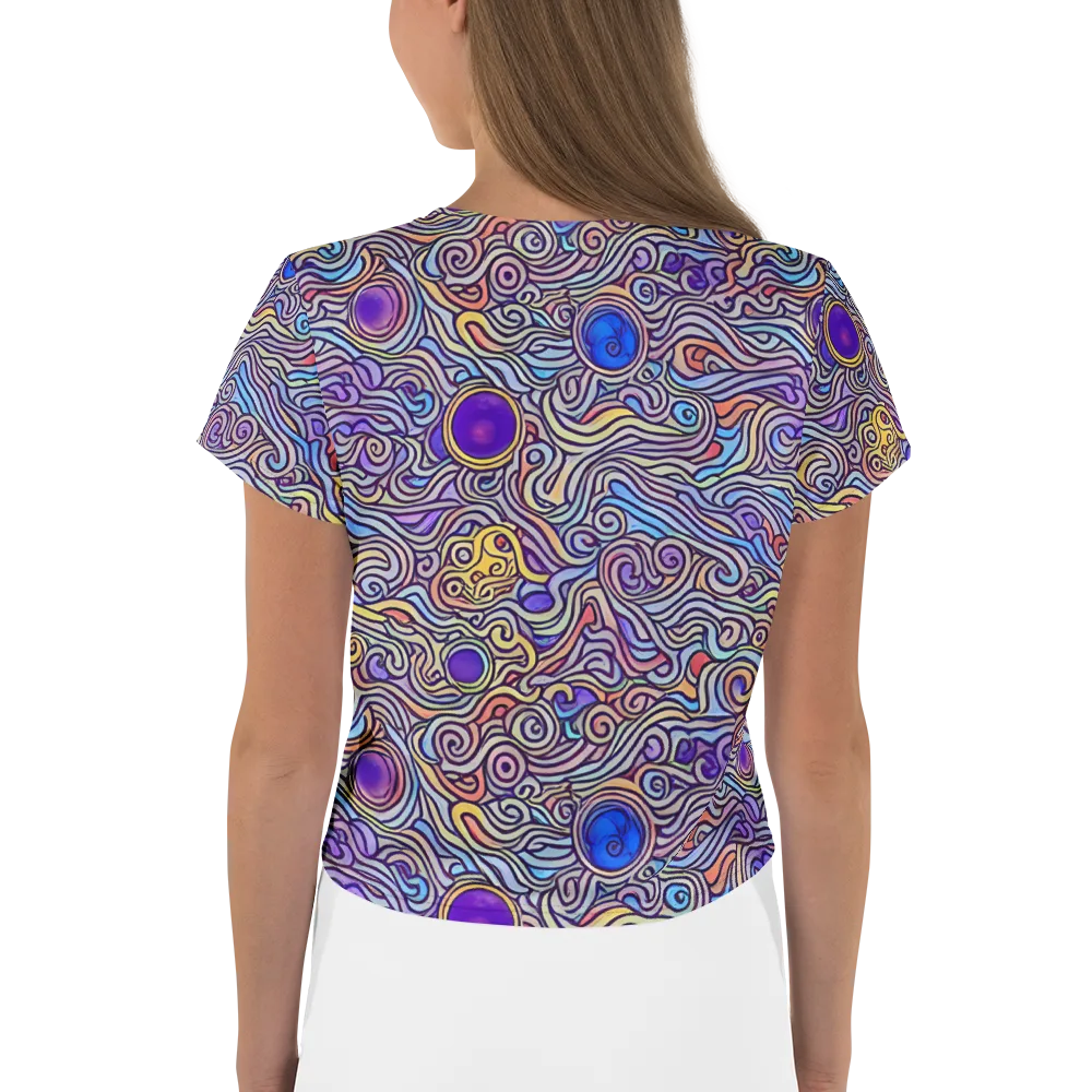Chromatic Whirlpool on Crop Tee — Back