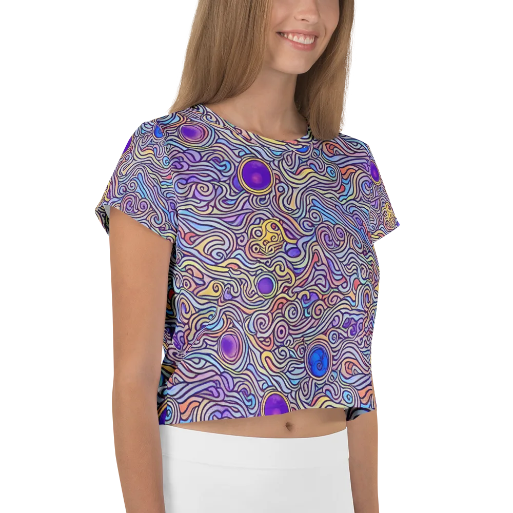 Chromatic Whirlpool on Crop Tee — Right