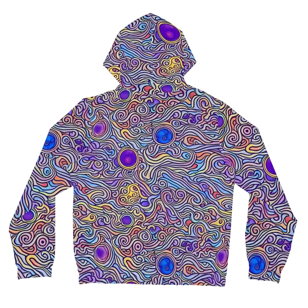 Chromatic Whirlpool on Women's Full-Zip Hoodie — Back