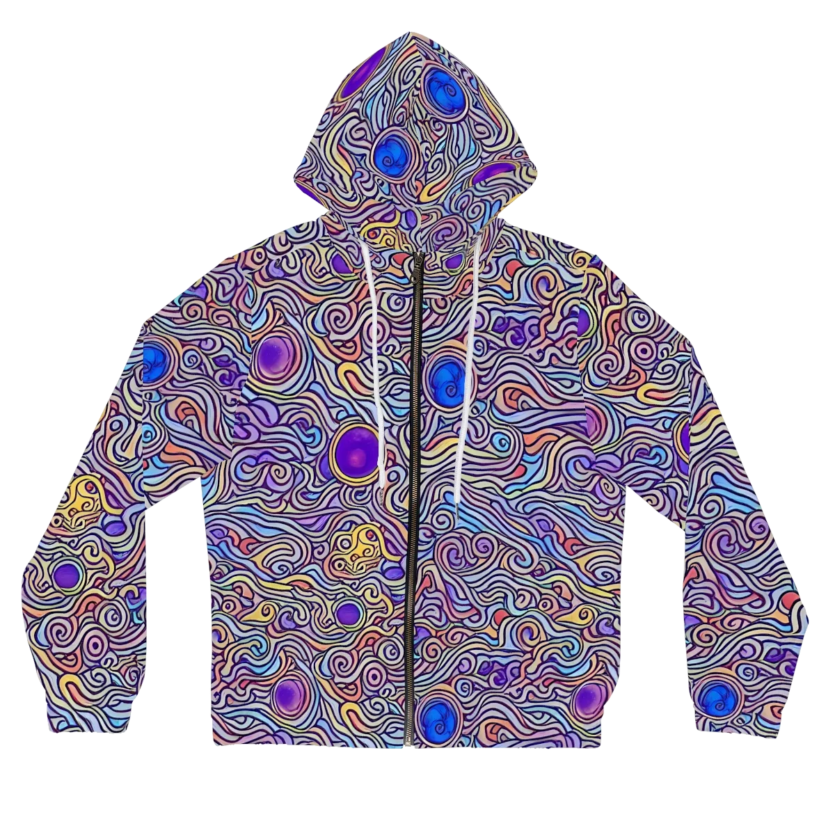 Chromatic Whirlpool on Women's Full-Zip Hoodie — Front