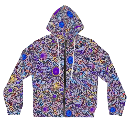 Chromatic Whirlpool on a Women's Full-Zip Hoodie