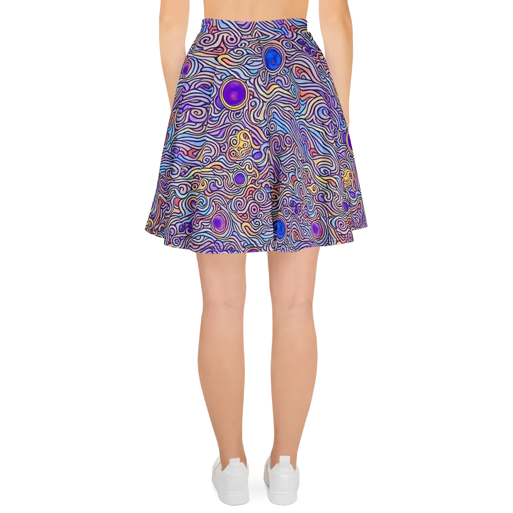 Chromatic Whirlpool on Skater Skirt — Back