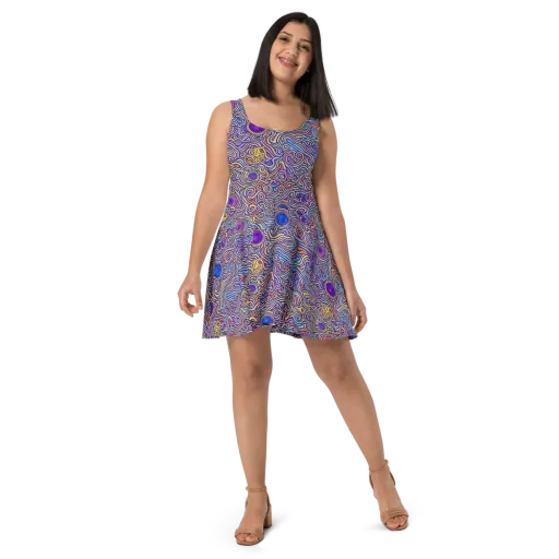 Chromatic Whirlpool on a Skater Dress